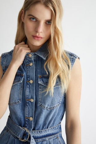 Combinaison en jean - Bleu