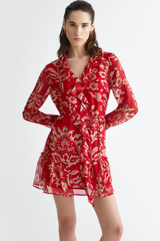 Robe volantée - Rouge
