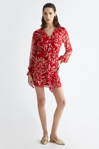 Robe volantée - Rouge