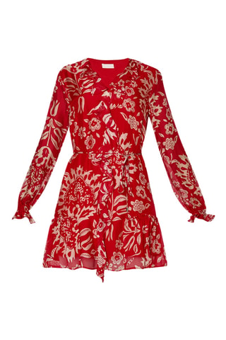 Robe volantée - Rouge
