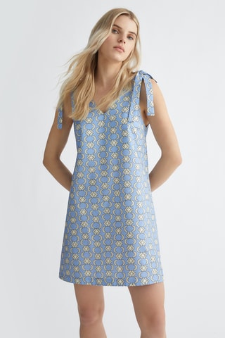 Robe droite - Bleu