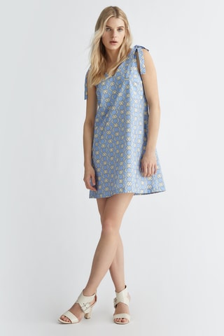 Robe droite - Bleu