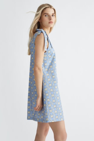 Robe droite - Bleu