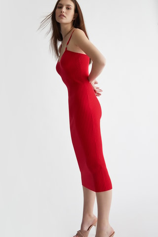Robe fourreau - Rouge