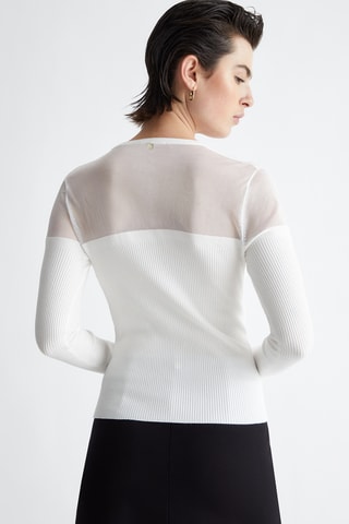 Gilet bi-matière - Blanc