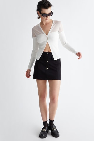 Gilet bi-matière - Blanc
