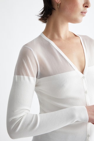 Gilet bi-matière - Blanc