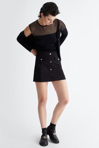 Gilet bi-matière - Noir