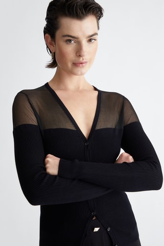 Gilet bi-matière - Noir