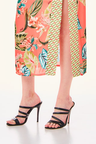 Jupe midi - Corail