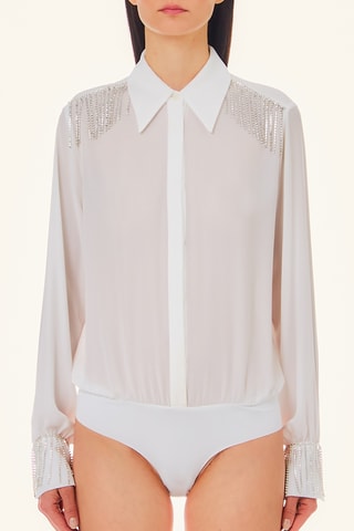 Body-chemise - Blanc