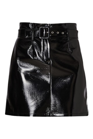 Jupe patineuse taille haute - Noir