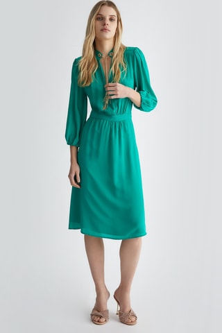 Robe midi en soie - Vert
