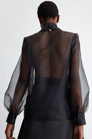 Camicia in tulle - Nero