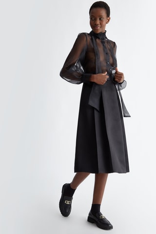 Camicia in tulle - Nero