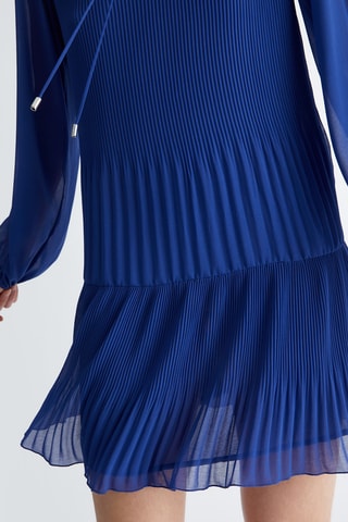 Robe plissée - Bleu