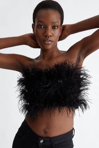 Crop top bustier - Noir
