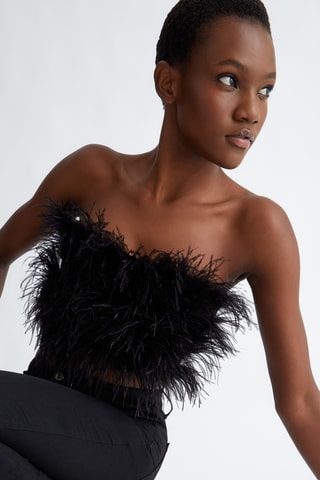 Crop top bustier - Noir