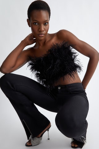 Crop top bustier - Noir