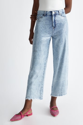 Jean flare 7/8 - Bleu