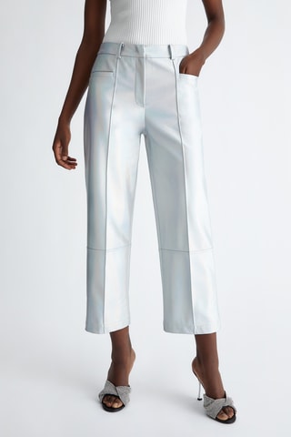 Pantaloni straight - Argentato