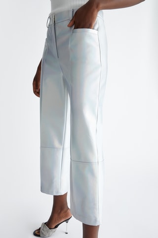 Pantaloni straight - Argentato