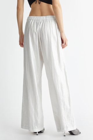 Pantaloni in lino - Argentato