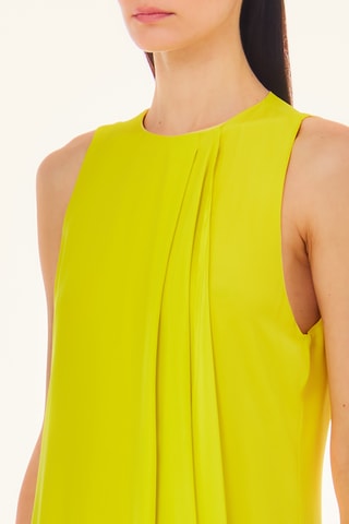 Robe midi en soie - Jaune