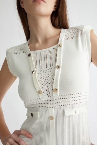 Robe fourreau - Blanc