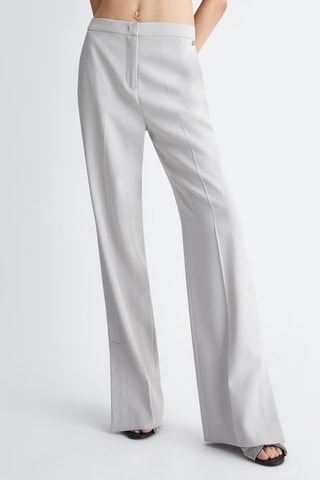 Pantaloni da completo a vita alta - Grigio