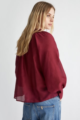 Blusa in seta - Bordeaux