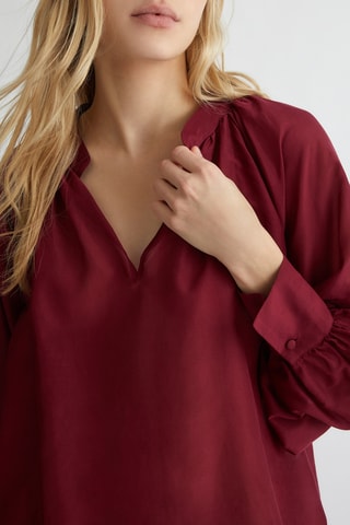 Blusa in seta - Bordeaux