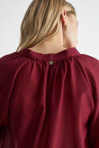 Blusa in seta - Bordeaux