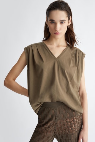 Top sans manches - Marron