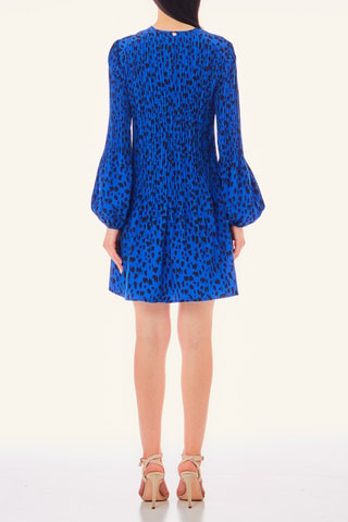Robe plissée - Bleu