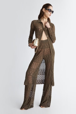 Gilet long - Marron