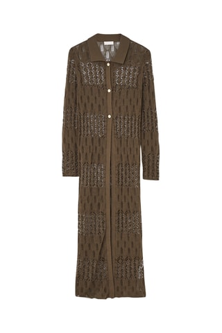 Gilet long - Marron