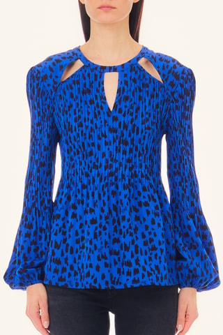 Robe plissée - Bleu