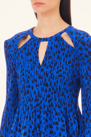 Robe plissée - Bleu