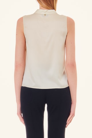 Top en soie - Blanc
