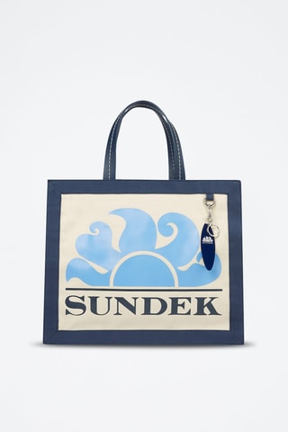 Sac à main - Beige et bleu