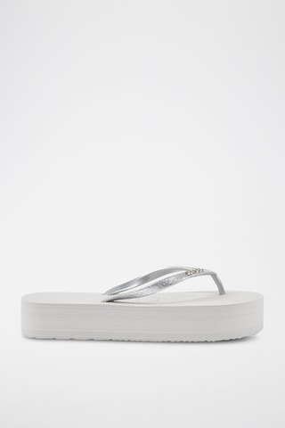 Tongs plateformes - Argenté