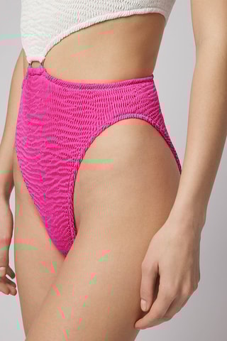 Maillot 1 pièce - Blanc et fuchsia