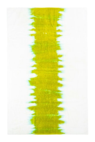 Serviette de bain tie and dye - Blanc et vert - 100 x 180 cm