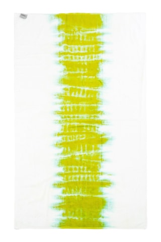 Serviette de bain tie and dye - Blanc et vert - 100 x 180 cm