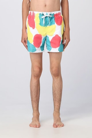 Short de bain - Blanc et vert