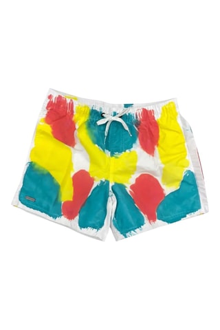 Short de bain - Blanc et vert