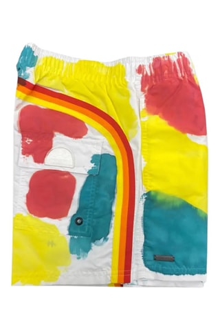 Short de bain - Blanc et vert