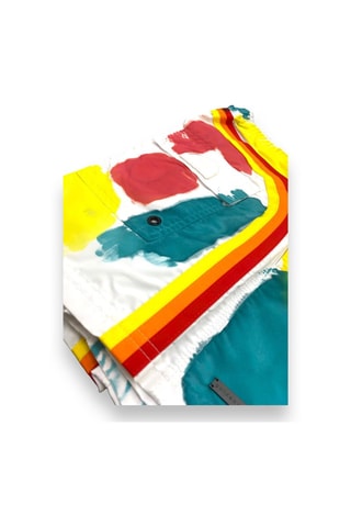 Short de bain - Blanc et vert