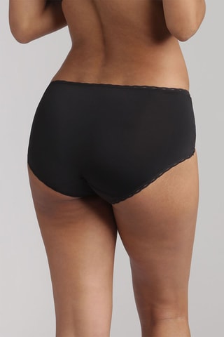 Slip Coeur Croisé Féminin Zwart